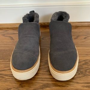 TOMS Paxton suede/faux fur lined
